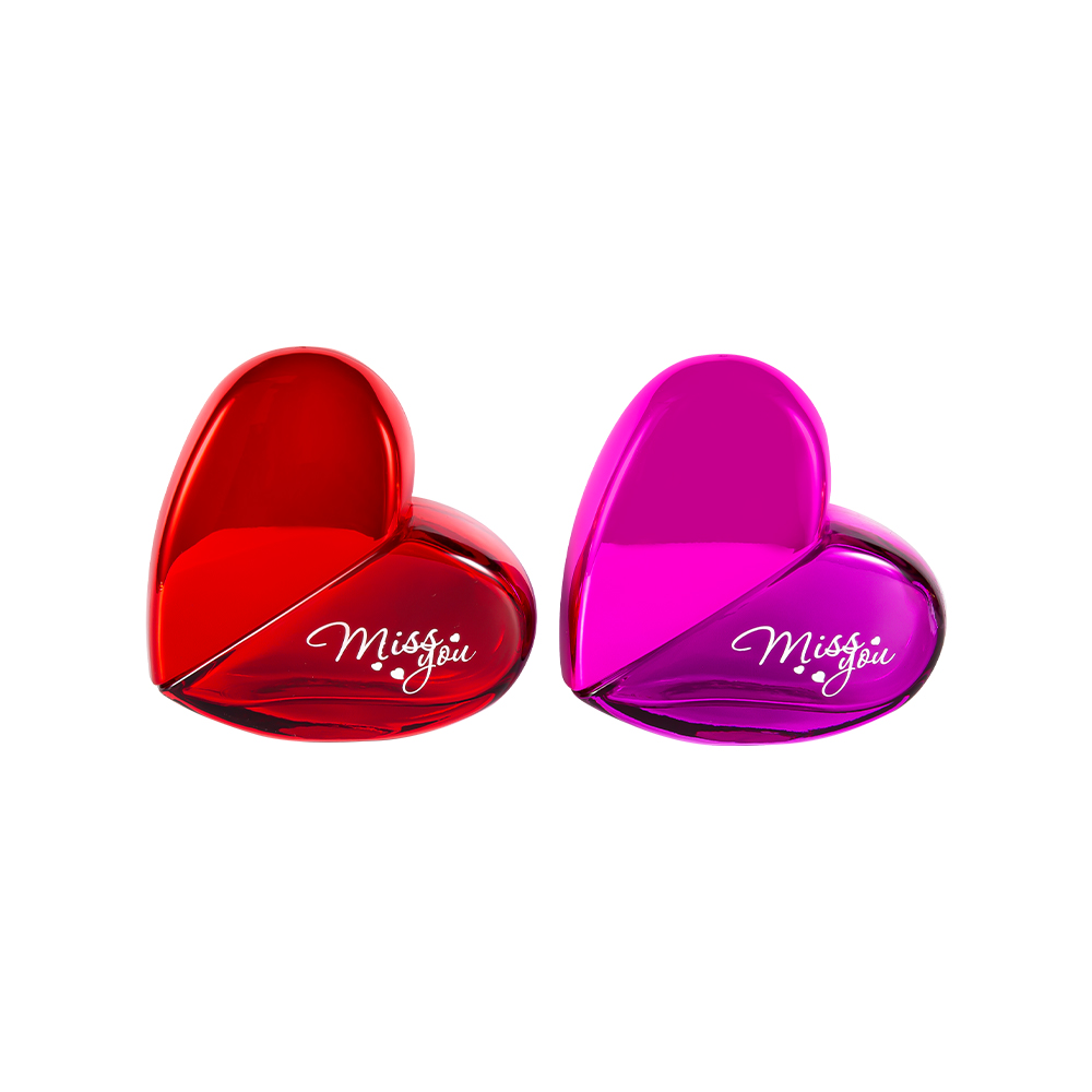 GC102-WJ797 100ML Buidéal Cumhráin Gloine Cruth Croí le caipín Plaisteacha UV PP