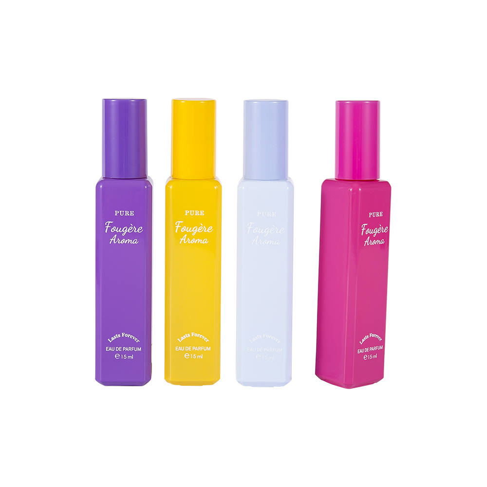 GC4222-WJ2369 15ML Cumas Beag Buidéal Cumhráin Gloine Brataithe Le caipín Plaisteacha PP ildaite