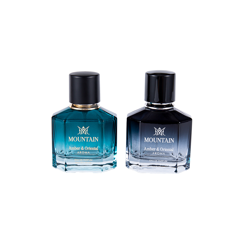 GC4030-WJ2099 50ML Buidéal Cumhráin Gloine Le Cumhdach Priontáil Agus Téip Stampála Te PP Abs caipín cumhráin UV