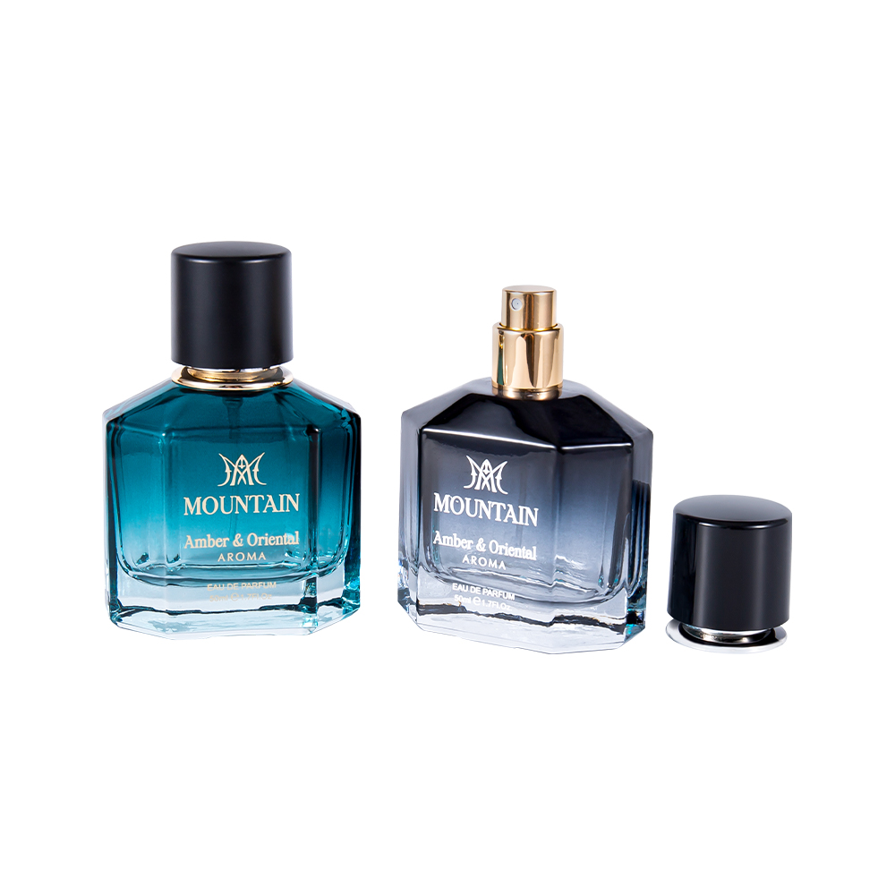 GC4030-WJ2099 50ML Buidéal Cumhráin Gloine Le Cumhdach Priontáil Agus Téip Stampála Te PP Abs caipín cumhráin UV