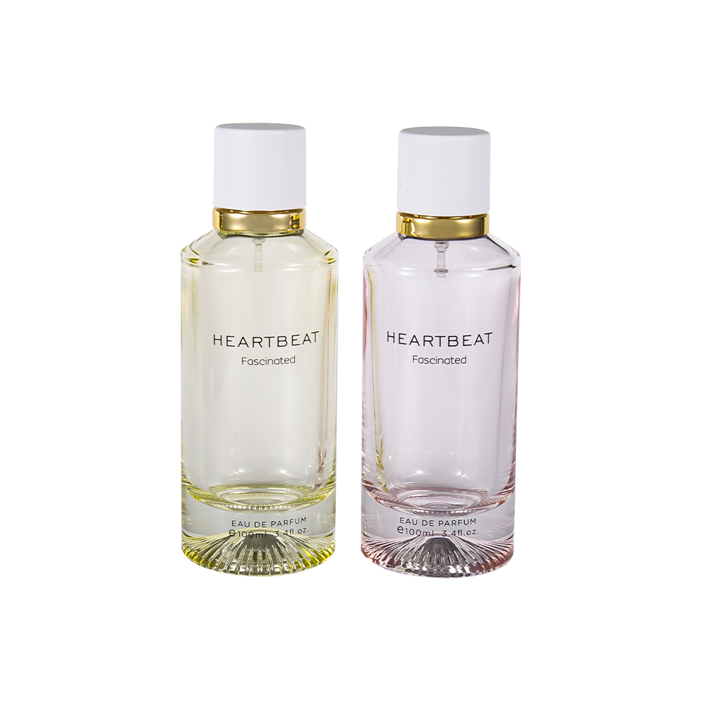 GC4406-WJ2326 100ML Buidéal Cumhráin Bun Patrúnaithe le Caipín Cumhráin Bán agus Fáinne Móra Alúmanam